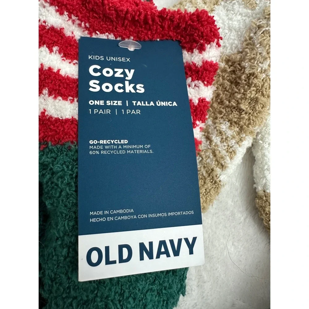 Old Navy Kids Cozy Socks Bundle‎ 5 Pairs Disney Mickey Mouse Plaid Checkered NEW